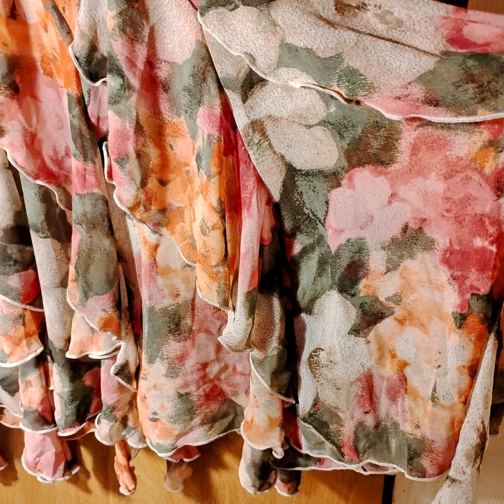 Christopher & Banks Floral Sleeveless Dress with Ruffle Hem - Picture 9 of 11